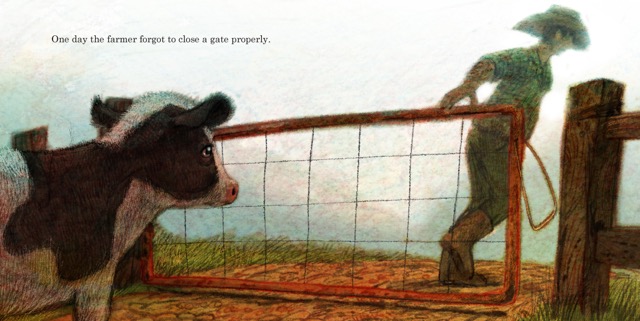 Daisy the Moo Cow - One day the farmer forgot to shut the gate.jpg